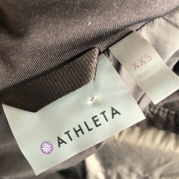 Athleta Responsible Downieville Jacket Hooded Goose Down Puffer Black Sz XXS - Picture 7 of 8